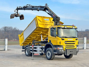 Самосвал, Автоманипулятор Scania P360 Kipper 4,50 m *HIAB 122 E-2 HIPRO+FUNK/ 4x4: фото 3