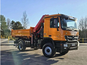 Новый Автоманипулятор, Самосвал Mercedes-Benz  ACTROS 1841 4x4 PALFINGER PK 22002 CRANE KIPER: фото 4