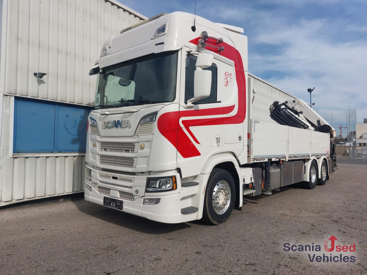 Грузовик бортовой/ Платформа SCANIA R 580 B6x2*4NB E6 Pritsche HMF 5020-K5: фото 1