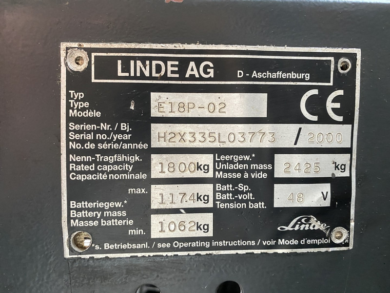 Электропогрузчик Linde E18P-02: фото 7