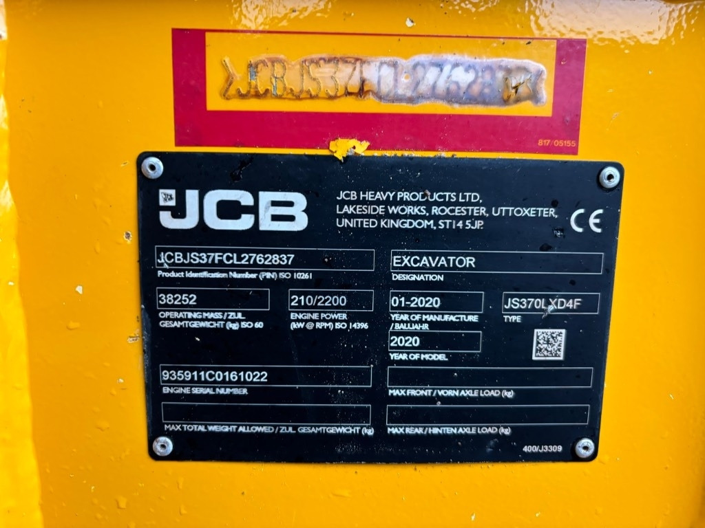 Гусеничный экскаватор JCB JS370LC -- JS 370 LC -- Full options: фото 42