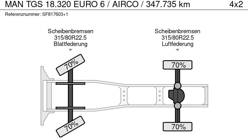 Тягач MAN TGS 18.320 EURO 6 / AIRCO / 347.735 km: фото 13