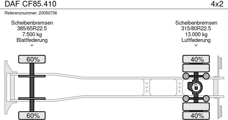 Грузовик бортовой/ Платформа, Автоманипулятор DAF CF85.410: фото 12