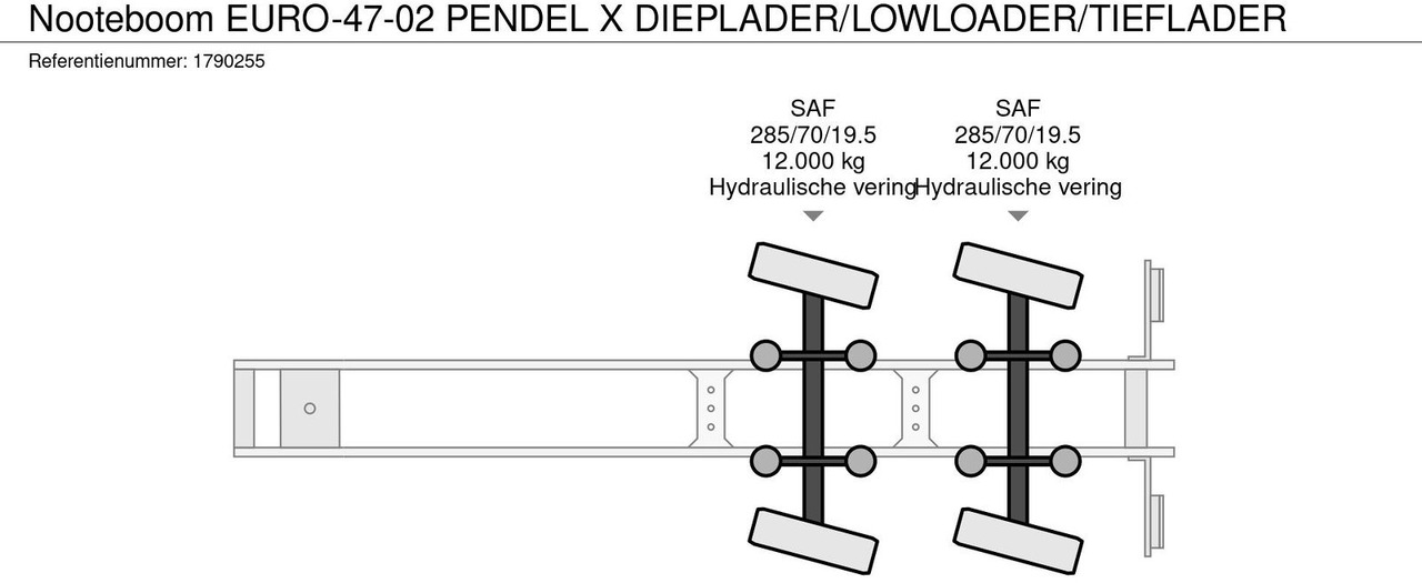 Новый Низкорамный полуприцеп Nooteboom EURO-47-02 PENDEL X DIEPLADER/LOWLOADER/TIEFLADE: фото 28