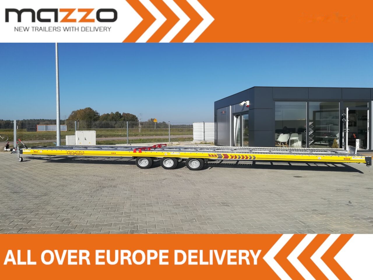 Новый Прицеп-автовоз New 35.850x210cm 3500kg Two car trailer: фото 1