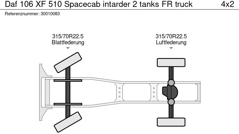 Тягач DAF 106 XF 510 Spacecab intarder 2 tanks FR truck: фото 14