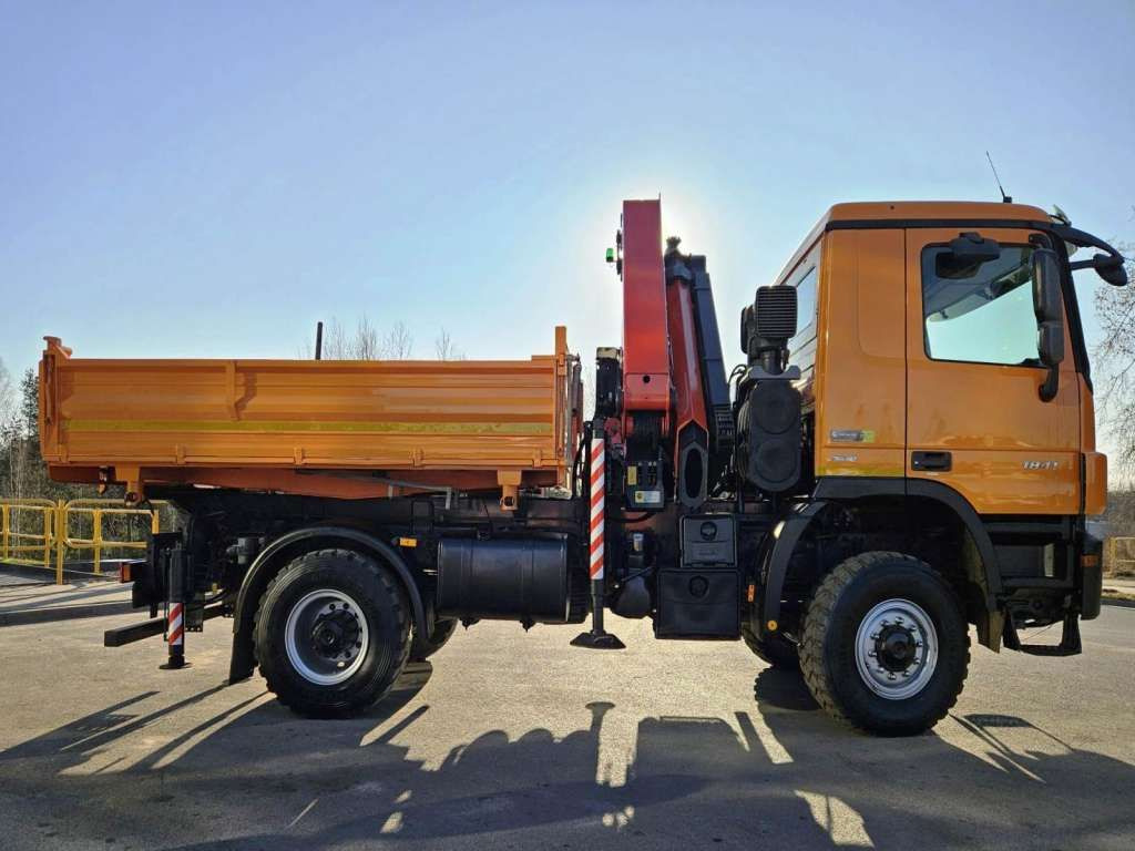 Новый Автоманипулятор, Самосвал Mercedes-Benz  ACTROS 1841 4x4 PALFINGER PK 22002 CRANE KIPER: фото 14