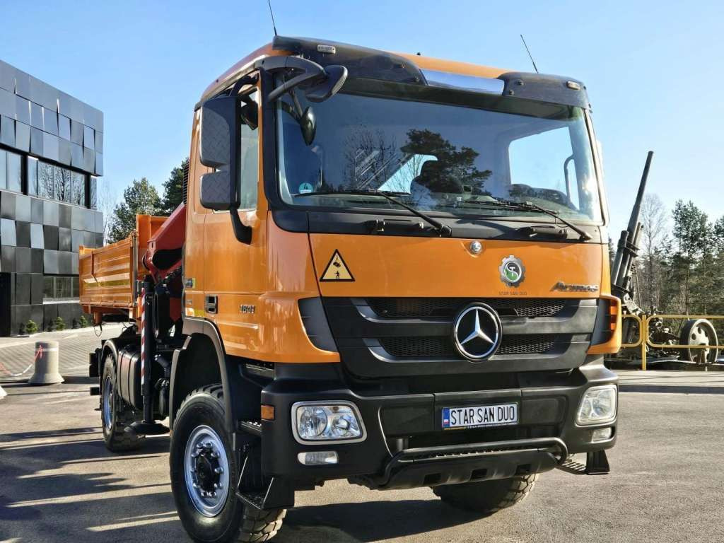 Новый Автоманипулятор, Самосвал Mercedes-Benz  ACTROS 1841 4x4 PALFINGER PK 22002 CRANE KIPER: фото 13