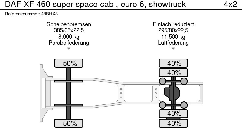 Тягач DAF XF 460 super space cab , euro 6, showtruck: фото 15